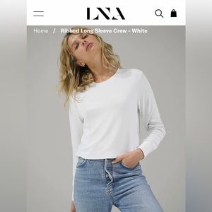 lNA Ribbed long sleeve tee